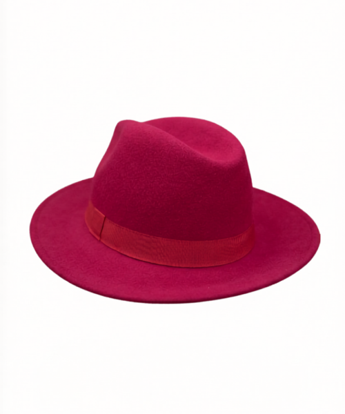 Chapeau Fedora en Feutre Fuchsia