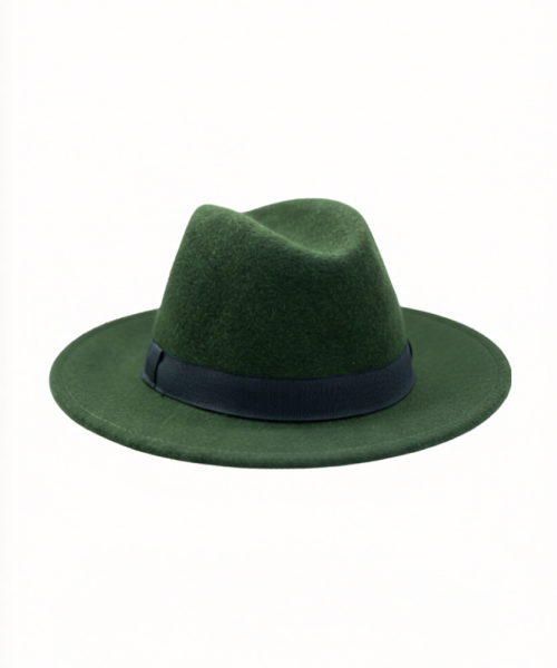 Chapeau fedora vert élégant